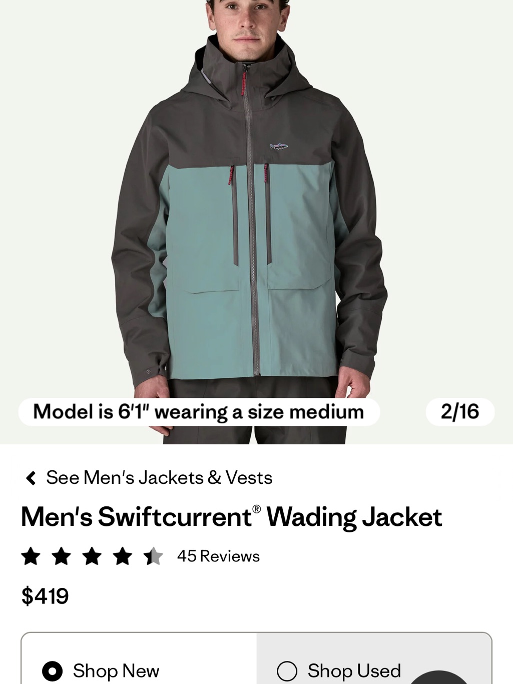 Men’s Patagonia Swiftcurrent Wading Jacket